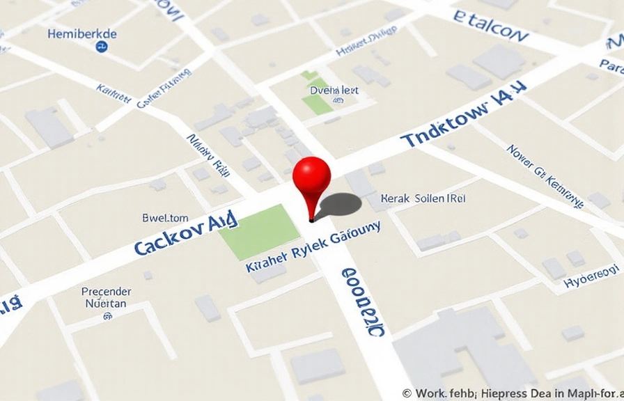 Mapa Krakowa z oznaczeniem Rynku Głównego