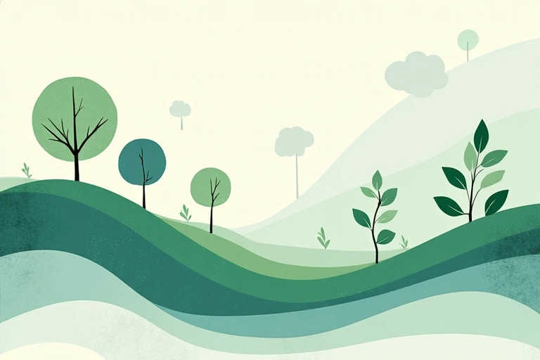 Abstract representation of personalized care, growth, and knowledge in nutrition